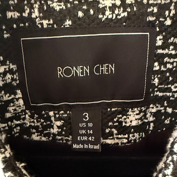 Ronen Chen Monochrome Textured Jacket - Picture 2 of 5